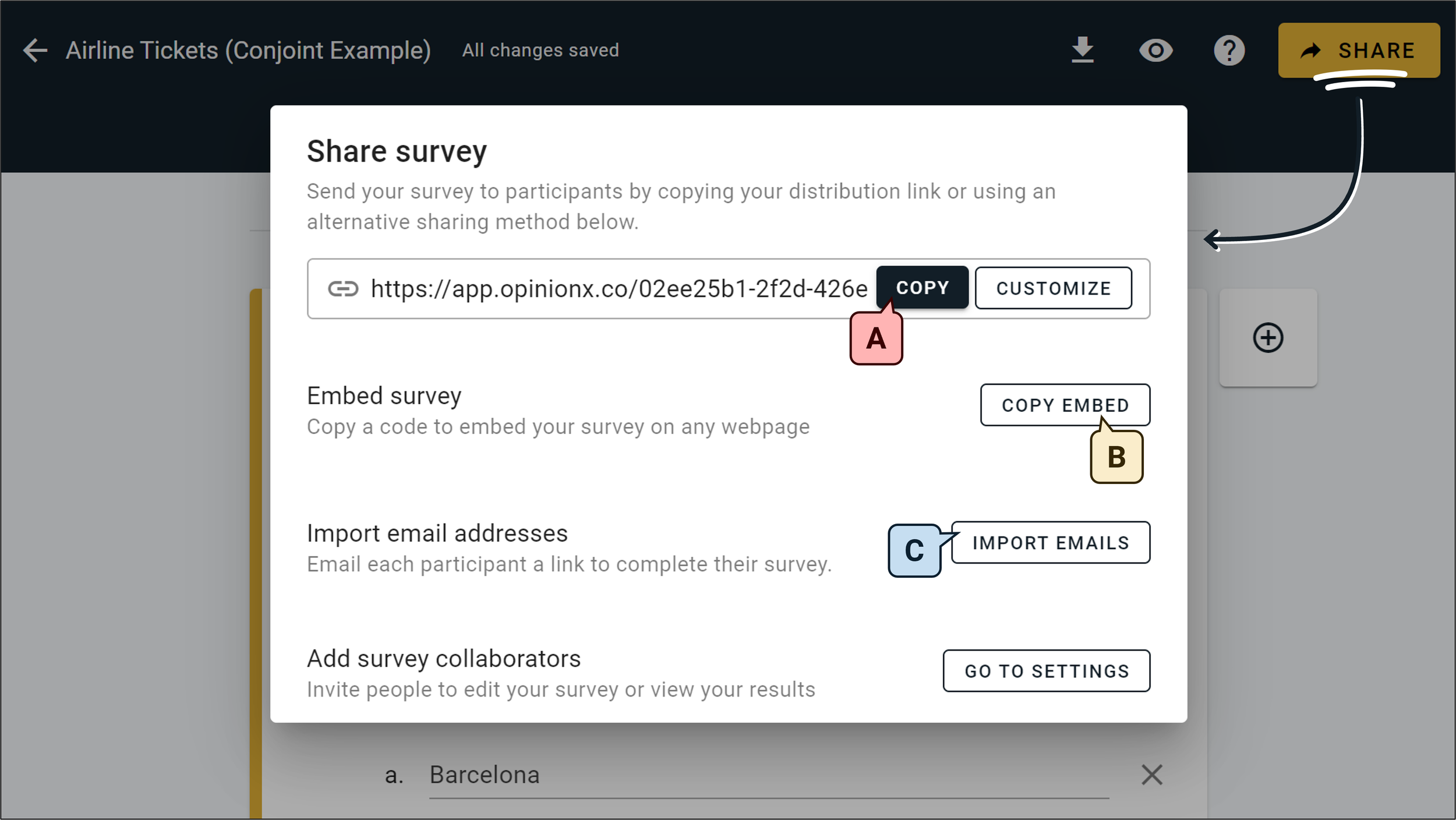 How to send a conjoint analysis survey to respondents for free - recruitment methods.png